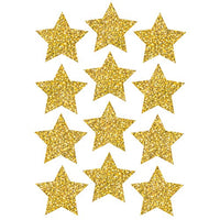 ASHLEY PRODUCTIONS Sparkle Stars Die-Cut Magnets, Gold, 3