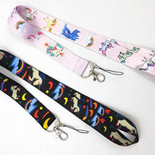 Load image into Gallery viewer, TOYANDONA Unicorn Neck Lanyard Mobile Phone Straps ID Card Key Chain Hanging Neck Strap Rope for Camera Fan Students Women Men Use Black
