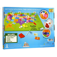 Load image into Gallery viewer, Imagimake: Mapology USA with Capitals- Learn USA States Along with Their Capitals and Fun Facts- Fun Jigsaw Puzzle- Educational Toy for Kids Above 5 Years
