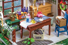 Load image into Gallery viewer, Hands Craft DIY Miniature Dollhouse Kit  Mrs. Charlie&#39;s Dining Room 3D Model Wooden Furniture Tiny House Building with LED Lights Wood Pre Cut Pieces 1:24 Scale Puzzle for Teens and Adults DGM09
