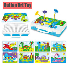 Load image into Gallery viewer, JACKEYLOVE STEM Educational Toys for Kids, Electric Drill Puzzle Toy Set and Button Art Kit, 3D Construction Engineering Building Blocks for Boys Girls Ages 3 4 5 6 7 8 Year Old
