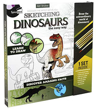 Load image into Gallery viewer, SpiceBox Adult Art Craft &amp; Hobby Kits Art Studio Sketching Dinosaurs
