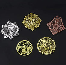 Load image into Gallery viewer, Brokkr &amp; Eitri Fantasy Coin | Cthulhu Lovecraft Mythos Necronomicon Horror Demon | Vintage Metal Coin (Gold Detectives)

