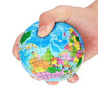 Saclmd Stress Relief World Map Foam Ball Atlas Globe Palm Ball Planet Earth Ball Kid Toys (60mm)