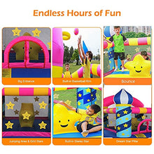 Load image into Gallery viewer, Genetic Los Angeles Inflatable Bounce House with Blower Bouncy House for Kids Outdoor Bounce House Bouncy Castle with Basketball Rim Durable Sewn with Extra Thick Material Gifts for Kids Medium

