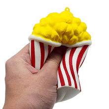 Load image into Gallery viewer, Slow Rising Squishy Toys Popcorn Cup Red and White Stripes Simulation Popcorn Shaped Stress Reliever Toys for Kids Party Favors Supplies Scented Stress Reliever Toy
