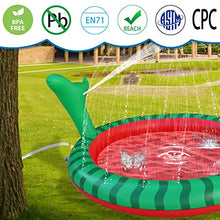 Load image into Gallery viewer, Apfity Splash Pad for Kids Dogs, 68&quot; Sprinkle Play Mat Summer Water Toys Inflatable Swimming Pool for Toddlers Baby Kiddie and Pets Dog Outside Sprinkler Pool for Age 2 3 4 5 6 7 8 9 10
