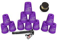 Load image into Gallery viewer, Speed Stacks Custom Combo Set: 12 Royal Purple Cups, Cup Keeper, Quick Release Stem

