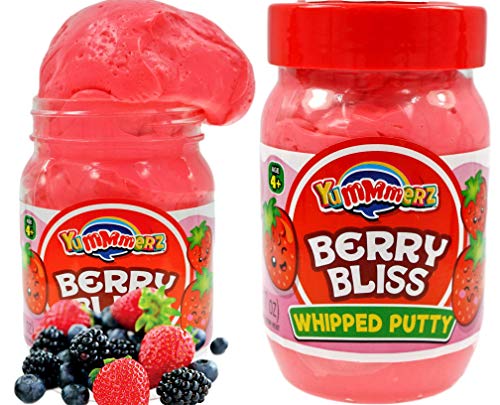 JA-RU Cloud Putty Yummerz Scented Stress Relief Toys Therapy (1 Berry Bliss) Whipped Fluffy Slime Smelling Super Soft Cloud Slime Great Fidget Sensory Toys for Autistic Children BB-5353-1p