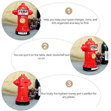 Load image into Gallery viewer, Yardwe Fire Hydrant Piggy Bank Resin Coin Money Saving Pot Jar Desktop Ornament for Kids Children New Year Birthday Party Favor Red
