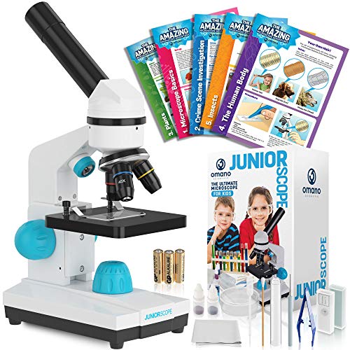 Omano JuniorScope Microscope for Kids Microscope Science Kits for Kids Science Experiment Kits