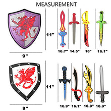 Load image into Gallery viewer, MLcnleS Foam Swords and Shields for Kids - 10 Pack Kids Soft Foam Sword Toy for Boys Ninja Warrior Weapons Sword Shield Pretend Play, Play Foam Weapon Toy Perfect for Kids Girls Boys and Teens
