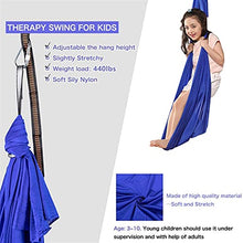Load image into Gallery viewer, XMSM Indoor Therapy Swing Chair for Kids and Teens, Cuddle Hammock Adjustable Aerial Yoga, Durable Calming Chair Autistic Children (Color : Blue, Size : 150x280cm/59x110in)
