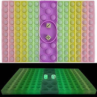 Zayedo Pop Game with Dice - Jumbo Big Size Glow in The Dark Popit Fidget Toy