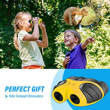 Load image into Gallery viewer, Toys for 4-5 Year Old Boys, VNVDFLM 8 X 21 Kids Binoculars for Children, Compact Telescope Boys Birthday Easter Gifts for 5-8 Years Old to Bird Watching &amp;Scenery(Yellow)
