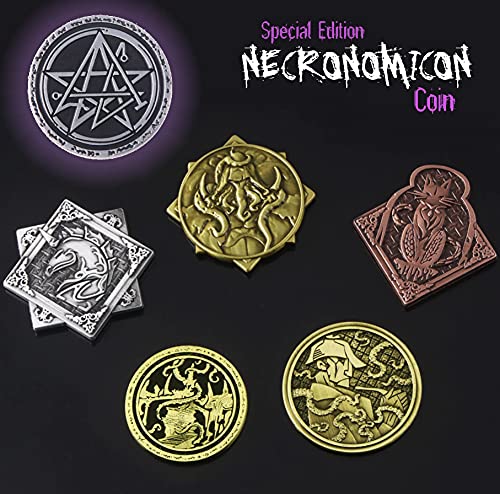 Brokkr & Eitri Fantasy Coin | Cthulhu Lovecraft Mythos Necronomicon Horror Demon | Vintage Metal Coin (Set of 6)