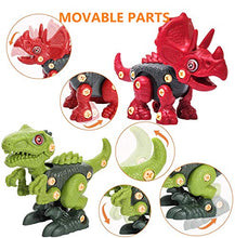 Load image into Gallery viewer, WeYingLe Dinosaur Toys for Kids Dino Building Toys Set Take Apart with Electric Drill T Rex Triceratops Velociraptor STEM Toys for 3 4 5 6 7 8 Year Old Boys and Girls (Three Dinosaur Sets)
