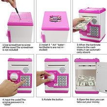 Load image into Gallery viewer, Cargooy Mini ATM Piggy Bank ATM Machine Best Gift for Kids,Electronic Code Piggy Bank Money Counter Safe Box Coin Bank for Boys Girls Password Lock Case (Pink)
