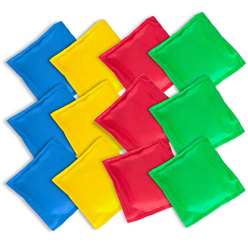 Super Z Outlet Nylon Cornhole Bean Bags Toy Set Sack Hand Toss Games Weights for Kids (5