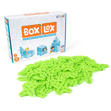 Load image into Gallery viewer, Atwood Toys Box Lox 80 pcs Creative Cardboard Building kit - Construction Toys for Girls and Boys Educational STEM Building Alternative to Building Blocks Toy (Neon Green)
