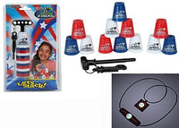 Speed Stacks Mini Play Set of 12 Ultra Portable Cups MINIS with Free Bonus: Active Energy Power Balance Necklace $49 Value
