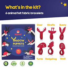 Load image into Gallery viewer, Hand Shadow Puppets Bracelets Kit  6 Kids Wristbands with Animal Shapes to Create Fun Shadow Theater Creatures for Open-Ended, Imaginative Play  Waldorf Toys for Kids Age 3+ Above by Kipod Toys
