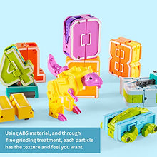 Load image into Gallery viewer, SNAEN 10 in 1 Digit Dinosaur Robot Action Figure Clearance Toy Numbers Transformers Toys, STEM Conversion kit, Suitable for Birthday Gifts Over 3 Years Old.
