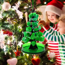 Load image into Gallery viewer, Qinday Magic Growing Crystal Christmas Tree, Presents Novelty Kit for Kids, Funny Educational and Party Toys, Xmas Novelty Creative DIY Gift for Boys Girls (Green Tree)
