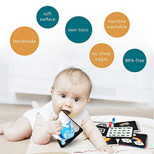 Load image into Gallery viewer, AMINFUN Soft Cloth Baby Book Toy,Black White Fabric Baby Learning Book,Touch and Feel Crinkle Sound,(Pack of 4),Early Educational Toy,Gift for Babies Infants Toddlers
