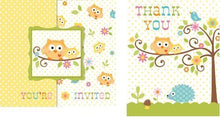 Load image into Gallery viewer, Happi Tree - 8 Invitations &amp; 8 Thank You Notes - Baby Shower - Birthday
