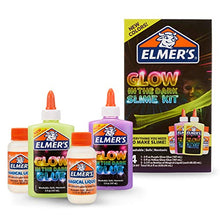 Load image into Gallery viewer, Elmers Glow In The Dark Slime Kit | Slime Supplies Include ElmerS Glow In The Dark Glue, ElmerS Magical Liquid Slime Activator, 4 Piece Kit
