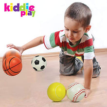 Load image into Gallery viewer, Kiddie Play Set of 4 Balls for Toddlers 1-3 Years 4&quot; Soft Soccer Ball for Kids
