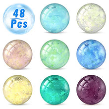 Load image into Gallery viewer, 48 Pieces Marbles Glow in The Dark Marbles for Kids Mixed Colors Luminous Glass Marbles Runs for Kids Marble Games DIY and Home Decoration (0.8 cm/ 0.32 Inch)
