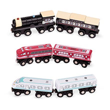 Load image into Gallery viewer, Battat  Classic Trains  6pc Wooden Railroad Set  Magnetic Toy Trains  Train Engines &amp; Cars  Wooden Passenger Trains  3 Years +
