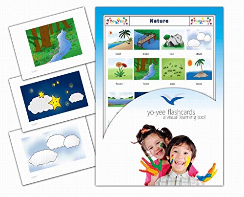 Yo-Yee Flash Cards - Nature and Environment Picture Cards for Toddlers - Including Teaching Activities and Game Ideas