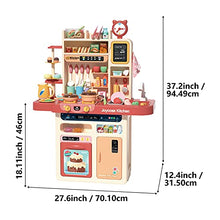 Load image into Gallery viewer, JOYOOSS Kitchen Toy for Kids with 134pcs Kitchen Playset Accessories, Pretend Steam Light &amp; Sound Stove, Play Sink, Color Changing Play Food, Extra Birthday Cake and Egg Cooker for Toddlers
