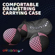 Load image into Gallery viewer, Speevers Juggling Balls for Beginners and Professionals Set of 3, 14 Colors Available, 2 Layers of Net and Carry Case, Xballs Juggling Balls (Black - Pink, 3.9 oz)
