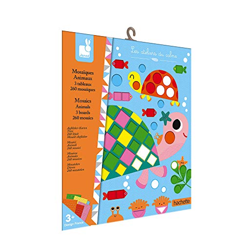 Janod Crafts  No Mess No Glue My First Foam Animal Sticker Mosaic Animals Kit  Creative, Imaginative, Inventive, and Developmental Play -- STEAM Approach to Learning  Ages 3-8+