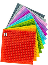 Load image into Gallery viewer, Strictly Briks Classic Baseplates 6&quot; x 6&quot; Building Brick Base Plates 100% Compatible with All Major Brands | Baseplates for Building Towers, Tables &amp; More | 12 Colorful Baseplate
