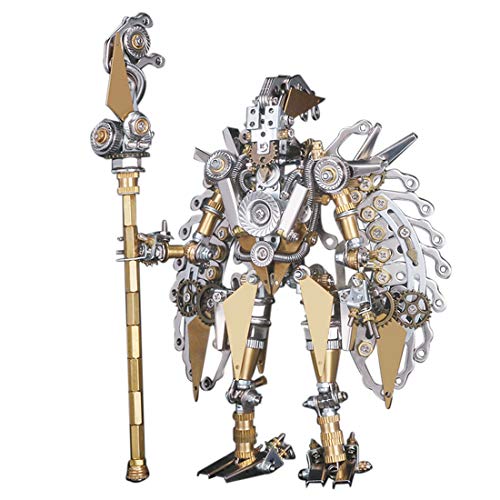 Haoun 3D Metal Puzzle Model, DIY Assembly Mechanical Soldier Figure Warrior Model Stainless Steel Building Kit Jigsaw Brain Teaser Educational Toy,Desk Ornament Gift