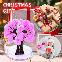 Load image into Gallery viewer, Qinday Magic Growing Crystal Christmas Tree, Presents Novelty Kit for Kids, Funny Educational and Party Toys, Xmas Novelty Creative DIY Gift for Boys Girls (Purple Tree)
