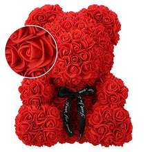 Load image into Gallery viewer, YOPOTIKA Rose Teddy Bear Cute Love Flower Bears Romantic Doll Gift for Birthday Party Valentines Day Wedding 13.8inch (Red)

