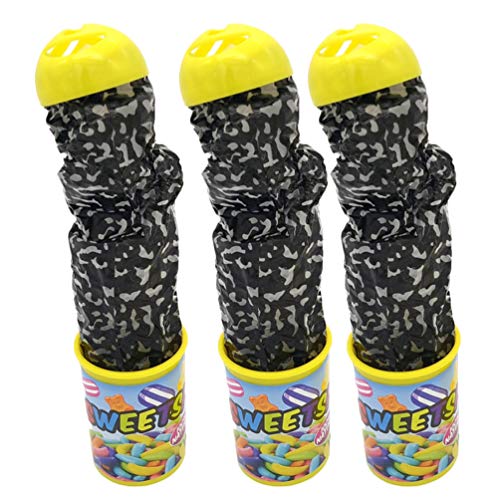 NUOBESTY Snake Cans Jump Spring Snake Toy Prank Jokes in A Can Gag Toy Sweet Candy Can Snake Trick Toy for Halloween Carnival Party Supplies 3pcs
