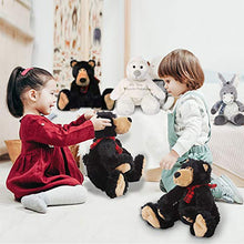 Load image into Gallery viewer, AMERLL Black Teddy Bear Stuffed Animal Plush Plush Toy Christmas New Year Gifts for Toddler Girls Kids,Black,15.7 inches
