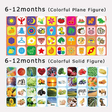 Load image into Gallery viewer, BAINAIN Black White Flash Cards for Babies ,Colorful Visual Stimulation Learning Activity Education Card for Babies Ages 0-36 Months (5.5 X 5.5 in, Set of Four)
