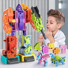 Load image into Gallery viewer, SNAEN 10 in 1 Digit Dinosaur Robot Action Figure Clearance Toy Numbers Transformers Toys, STEM Conversion kit, Suitable for Birthday Gifts Over 3 Years Old.
