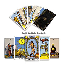 Load image into Gallery viewer, IXIGER Classic Tarot Cards Deck with Guide Book 78pcs Tarot Cards for Beginners to Advanced, Dark Tarot Deck, Durable Oracle Cards
