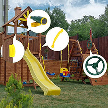 Load image into Gallery viewer, RedSwing Playground Accessories for Kids, Swingset Attachments with Pirate Ship Wheel, Toy Telescope, Telephone and Safety Handles for Outdoor
