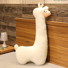 Load image into Gallery viewer, Deaboat 40&quot; Giant Alpaca Plush Pillow Llama Stuffed Animal Toys Llama Long Body Plushie Home Decor for Girls Kids Adults (White, 40inch)
