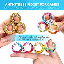 Load image into Gallery viewer, MBOUTrising 12Pcs Magnetic Ring Fidget Toys Pack, Stress Relief Fidget Spinner Toys for Training Relieves Reducer Autism Anxiety, Camouflage Fingers Fidget, Magic Balls, Anti-Stress Ring Balls
